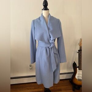 Like New Cole Haan Soft Blue Wool Coat